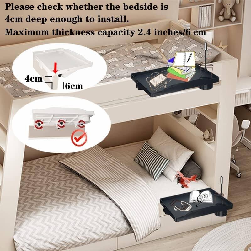 Bedside Bunk Bed Shelf Organizer for Top Bunk On Nightstand with Cup Holder 17"D x 12"W x 3.15"H